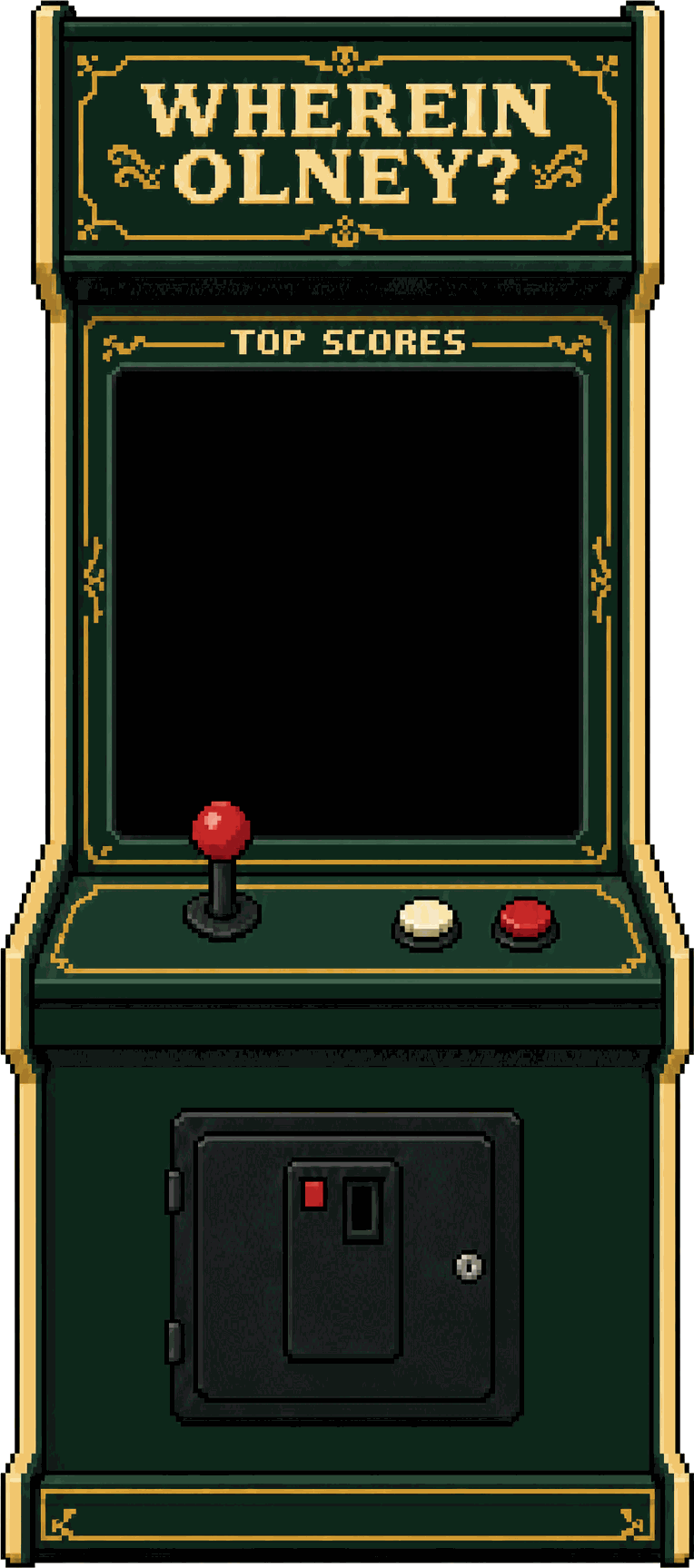 Where in Olney? arcade cabinet